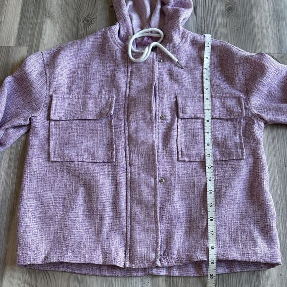 Avec Les Filles Anthropologie Pink Military Zip Up/button Up Jacket Size XS - Picture 8 of 11